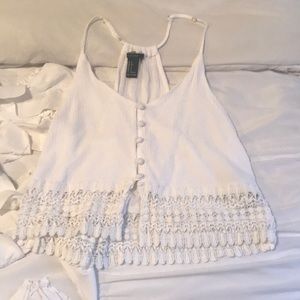 Forever 21 Crepe Crop Cami Top